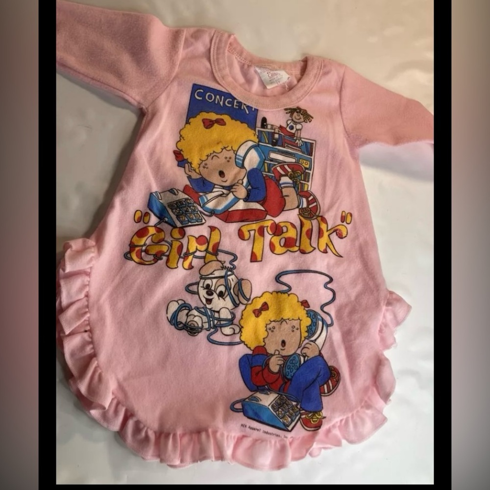 Girls Fashion Girl Talk Rare Girls Toddler Vintage Pink Night Gown 1 T